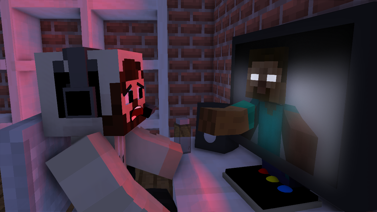 herobrine komt uit beeldscherm Thumbnail